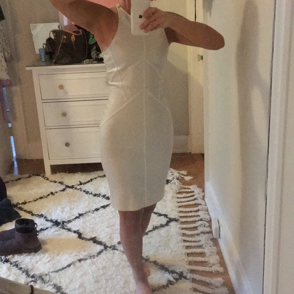 Topshop metallic bodycon dress